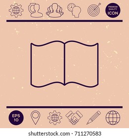 Open book symbol icon