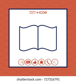 Open book symbol icon