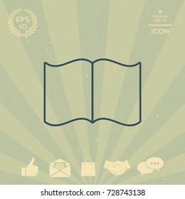 Open book symbol icon