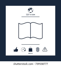 Open book symbol icon