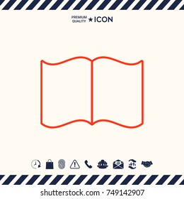 Open book symbol icon