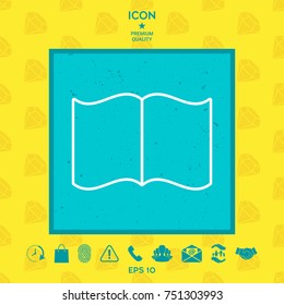 Open book symbol icon