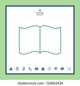 Open book symbol icon