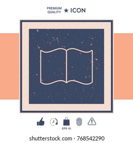 Open book symbol icon
