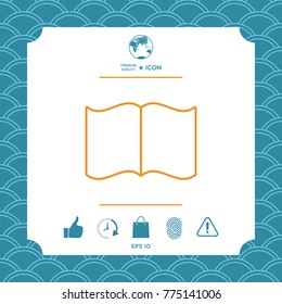 Open book symbol icon