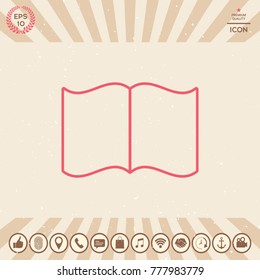Open book symbol icon