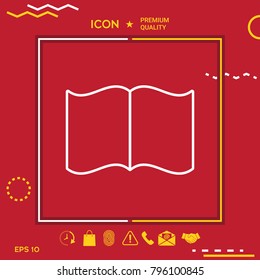 Open book symbol icon
