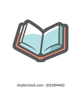 Open Book symbol Vector icon Cartoon illustration