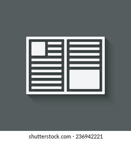 open book symbol - vector illustration. eps 10
