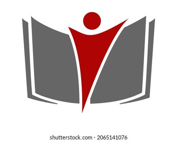 An open book. Template for social logo, logo and stickers. Vector illustration.
