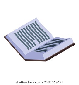 Open book with text lines is lying open on a table, suggesting an engaging read