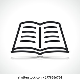open book thin line icon