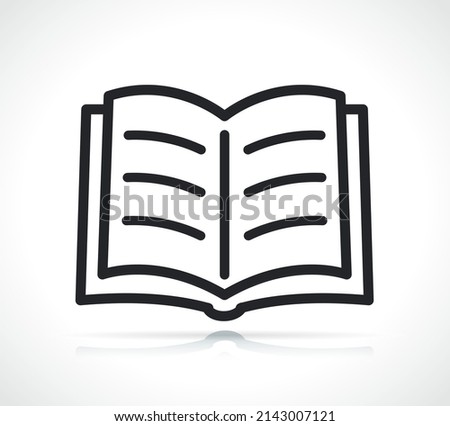 open book thin line icon