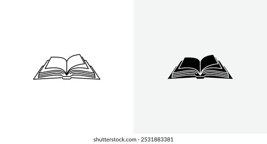 Open Book vecor icon set. Stock vector illustrator. EPS 10