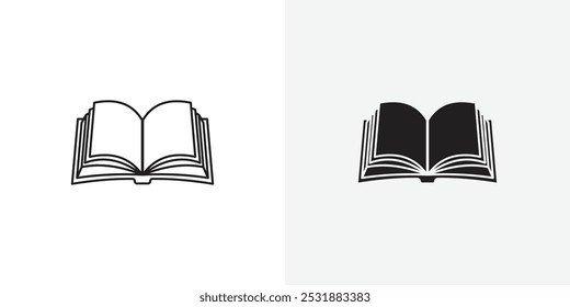 Open Book vecor icon set. Stock vector illustrator. EPS 10