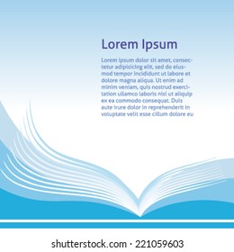 Open book. Vector abstract background