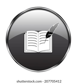 Open book -  vector button