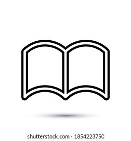 OPen book vector design with editable stroke. Eps 10 vector illustration.