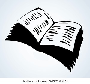 Open book. Vector doodle symbol