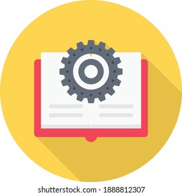 open book vector flat colour icon