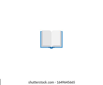 Open book vector flat icon. Isolated book, notebook emoji illustration 