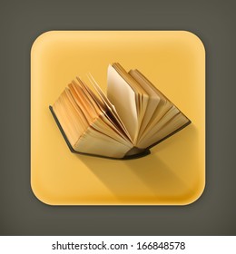 Open book, vector flat icon