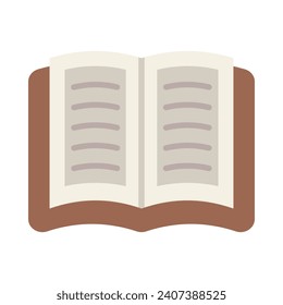 Open Book Vector Flat Icon For Personal And Commercial Use.

