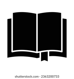 Open Book Vector Glyph Icon For Personal And Commercial Use.
