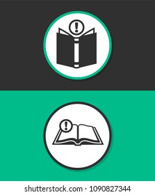Open book vector icon.