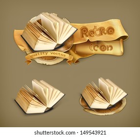 Open book vector icon