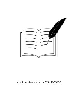 Open book - vector icon