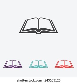 Open book vector icon