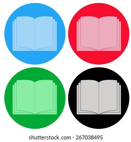 Open book - vector icon