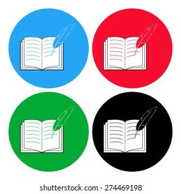 Open book. vector icon