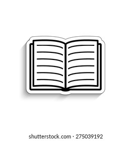 Open book - vector icon