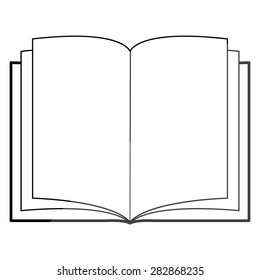 Open book - vector icon