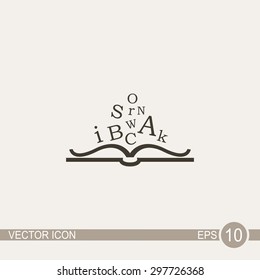 Open book vector icon.