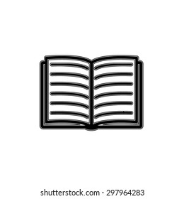  Open book - vector icon
