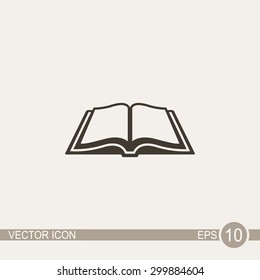 Open Book Vector Icon.