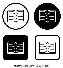 Open book - vector icon