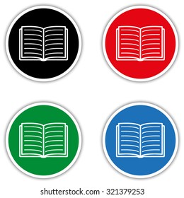  Open book - vector icon