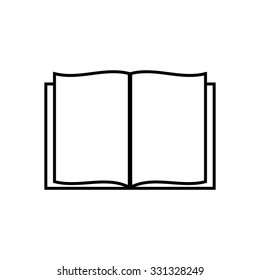 Open book - vector icon