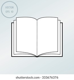 Open book - vector icon