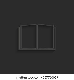 Open book - vector icon