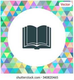 Open book vector icon.