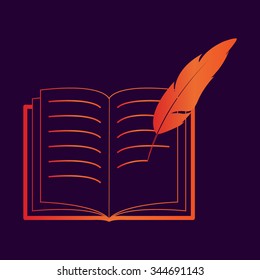 Open book - vector icon