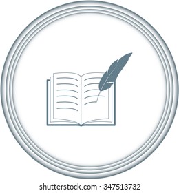 Open book - vector icon