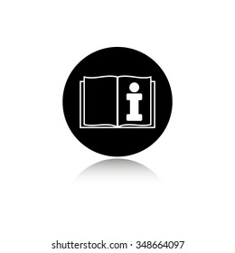 Open book - vector icon