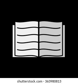 Open book  - vector icon
