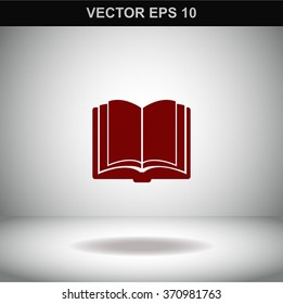 Open book vector icon.